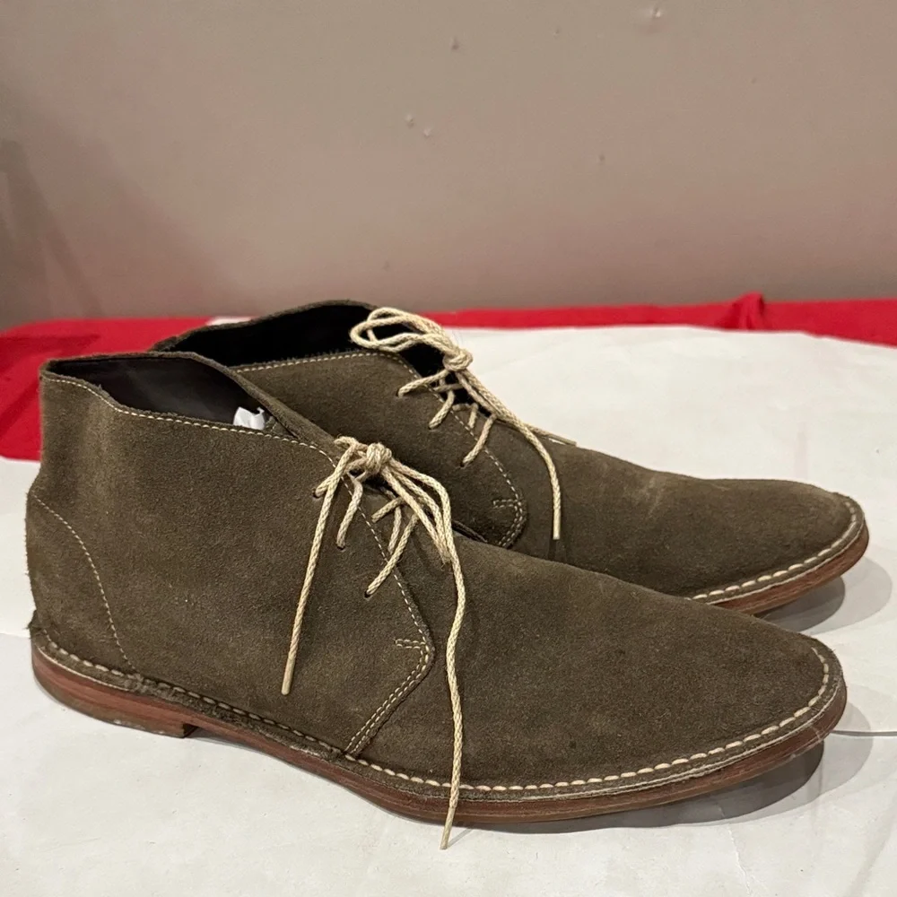 Cole Haan Olive Suede Chukka Boots